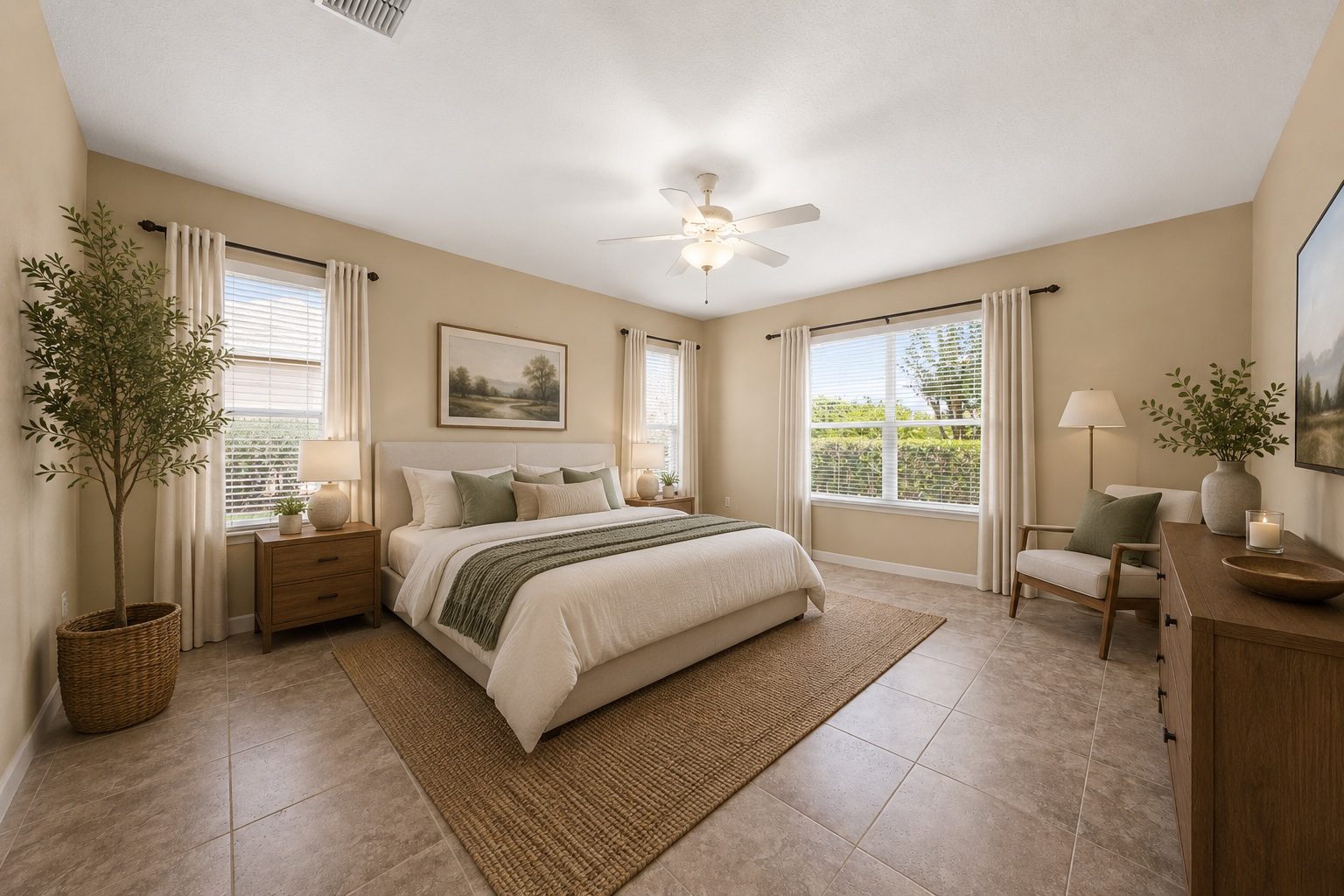 First-floor primary bedroom